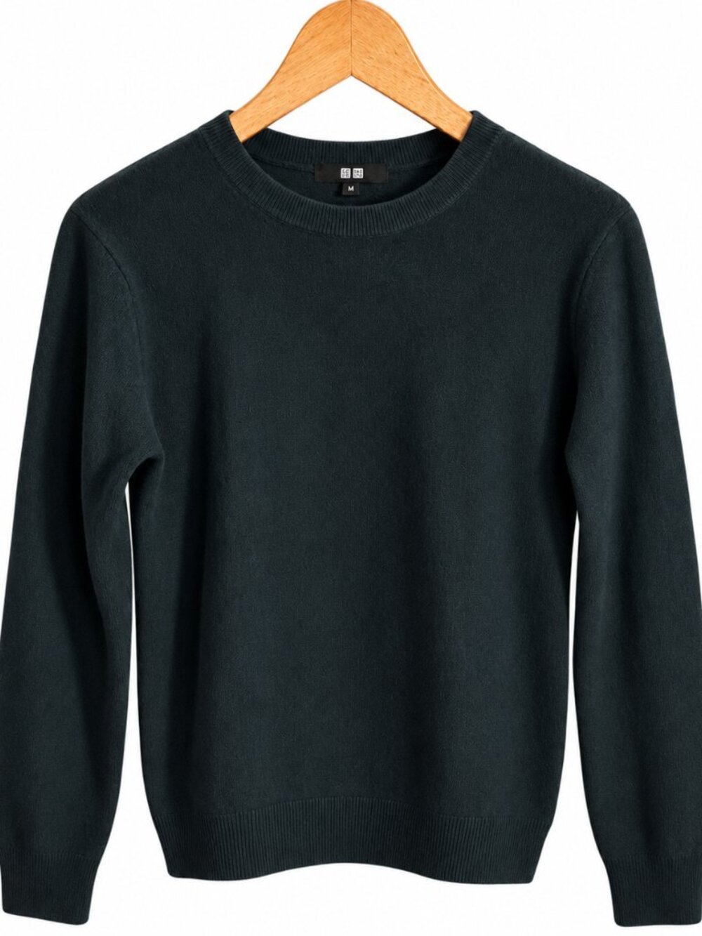 UNIQLO 100% Cashmere Forest Green Crewneck Sweater Size Small